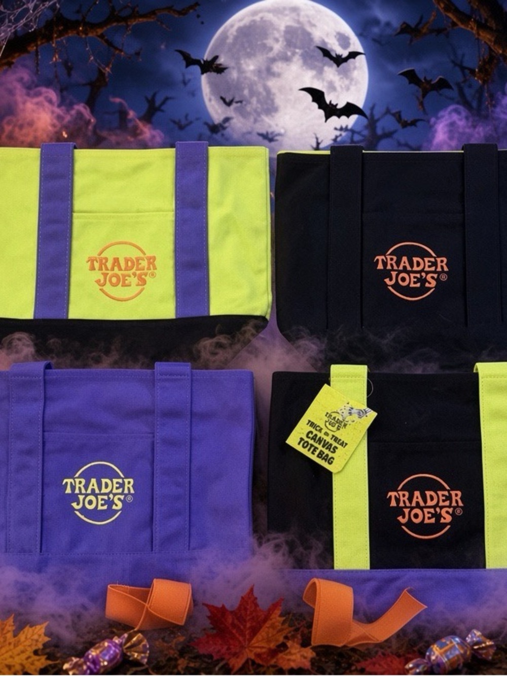 Trader Joe’s 2026 Halloween 🎃  👻Bundle or separately- Neon Yellow, Black, Purple